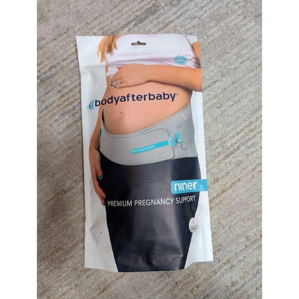 Body After Baby NINER Premium Pregnancy Support Band Gray Large Maternity